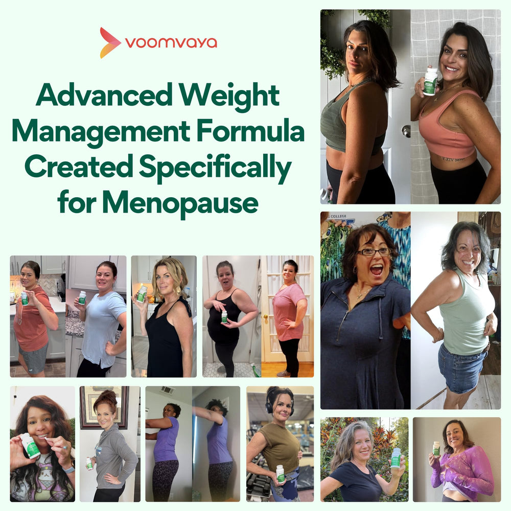 VoomVaya MenoSlim capsules ready for daily dosing to manage cravings.