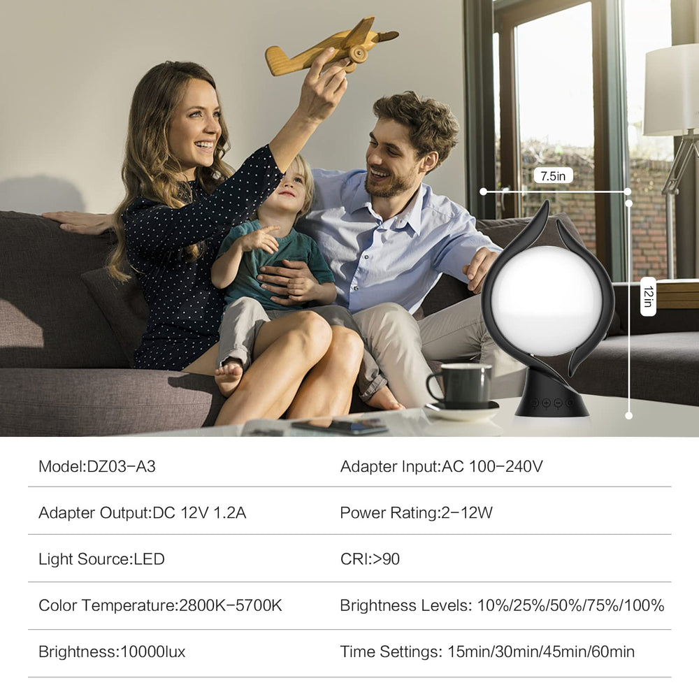 Voraiya lamp face-on view shows warm color temperature options.