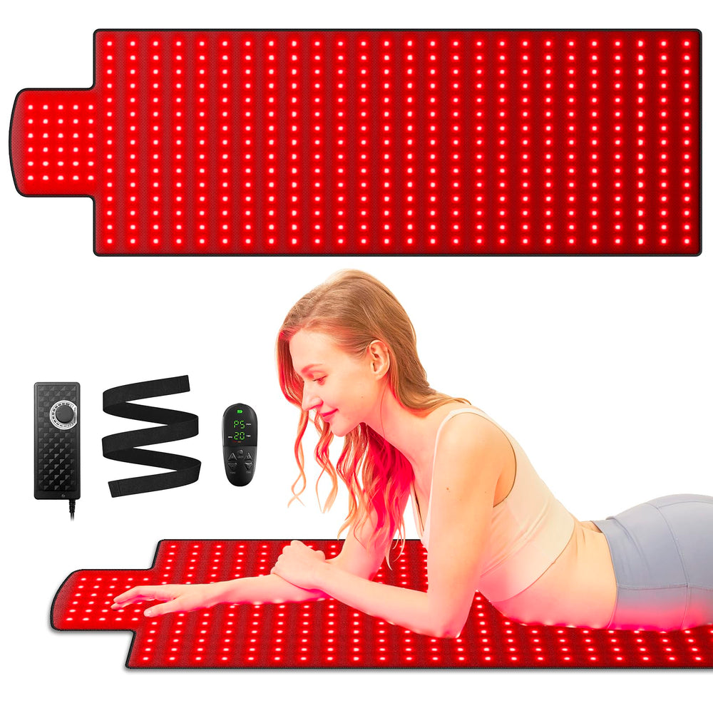 Vortro red light therapy mat providing full-body coverage for relaxation.