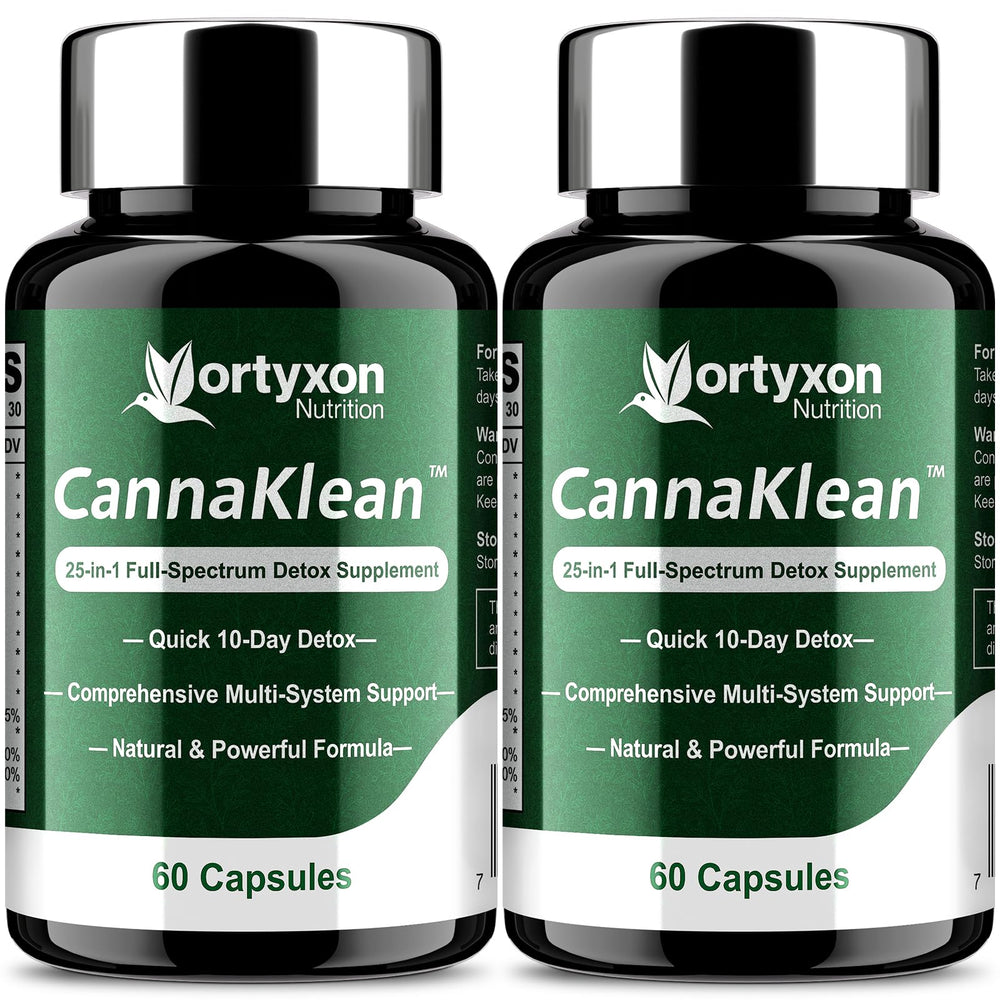 Vortyxon CannaKlean bottle shown for convenient daily detox routine.