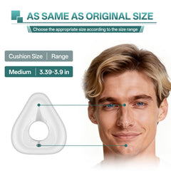 Cushion provides a precise seal for reduced leaks on the AirFit F20.