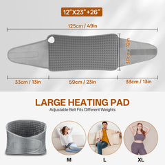 Vovoir heating pad belt wearable design enables hands-free warmth while you work.