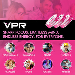 VPR Energy 75mg flavor swatch highlighting natural taste and no artificial sweeteners