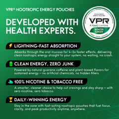VPR Energy Wintergreen flavor snap showcases refreshing taste without sugar.