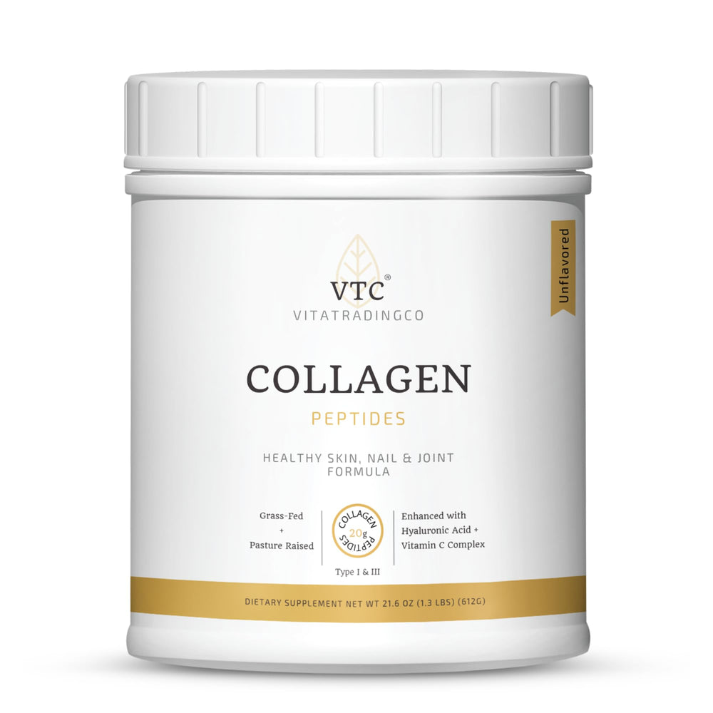 VTC VitaTradingCo grass-fed collagen tub front for daily wellness.