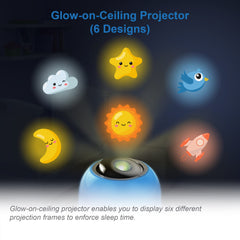 VTech V-Hush ceiling projector projects calming stars for bedtime.