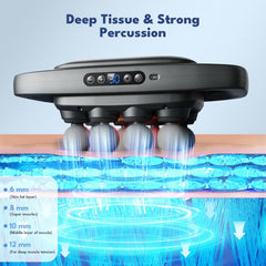 VTT 8-head massage gun shoulders relief for tension and mobility.