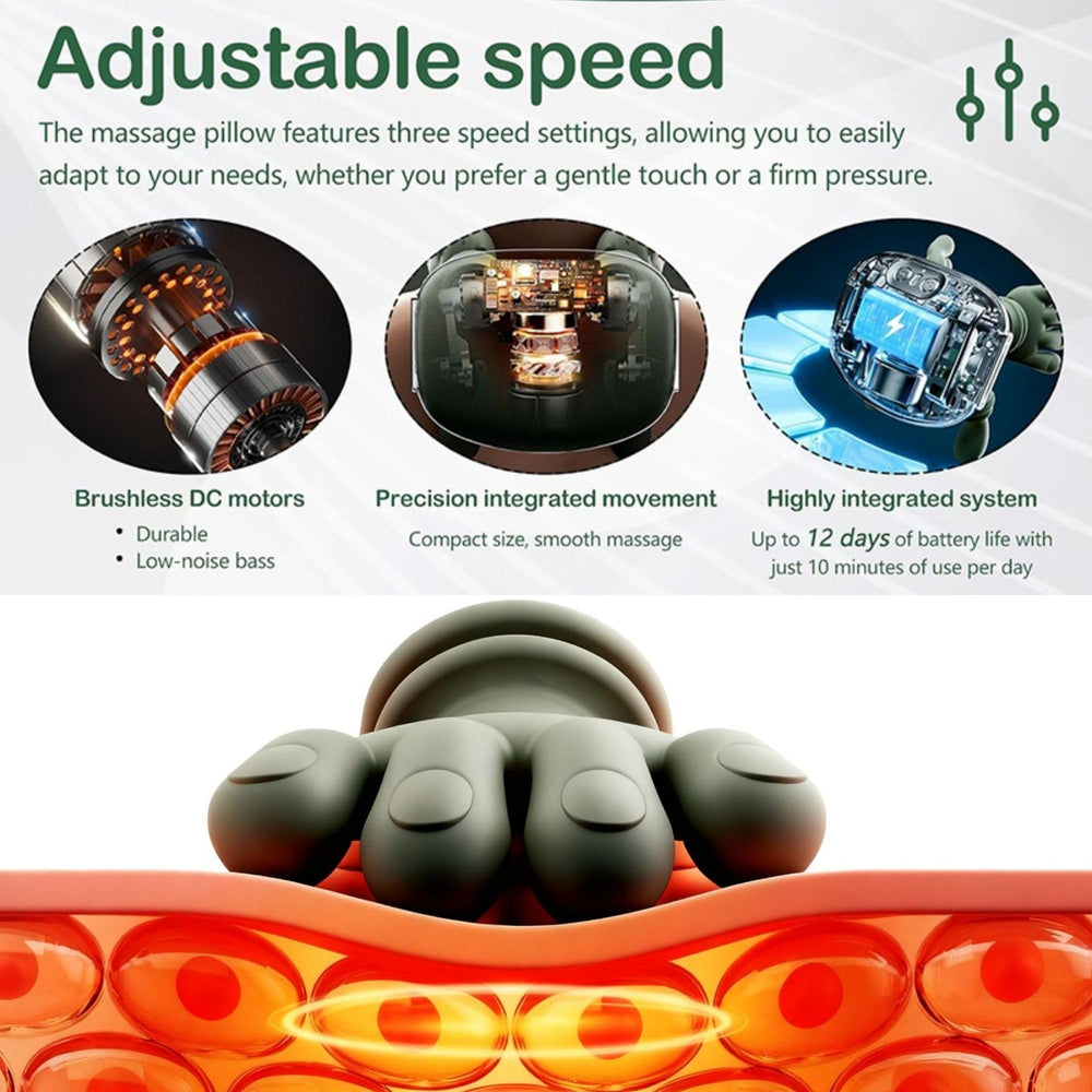 VUITTOX neck massager with heat therapy delivering soothing warmth on the neck.