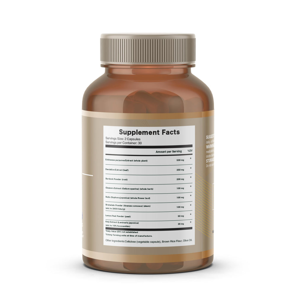 Vunexo label detail emphasizes purity and wellness