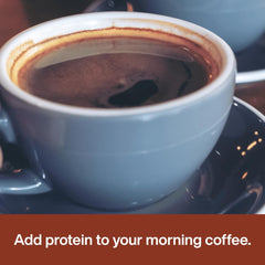 VUNNEX bone broth protein in coffee for a neutral daily protein boost.