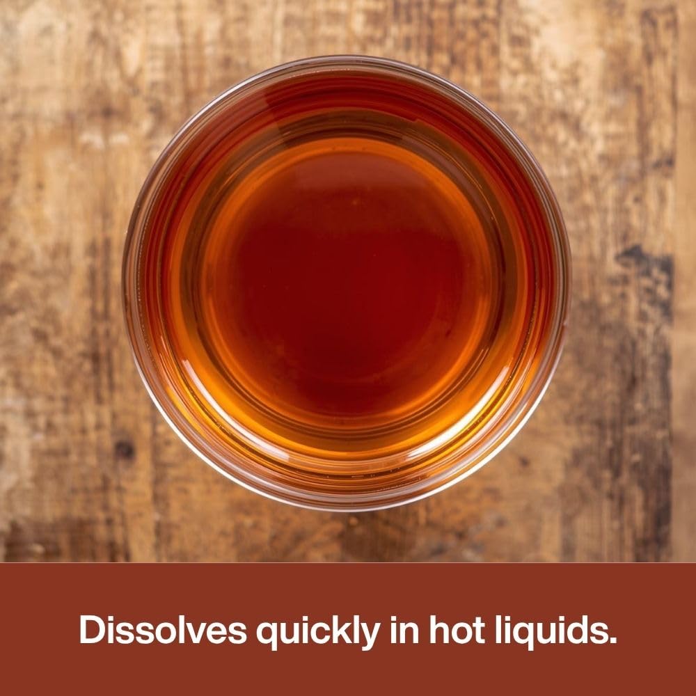 VUNNEX grass-fed, pasture-raised bone broth label emphasizing natural collagen sources.