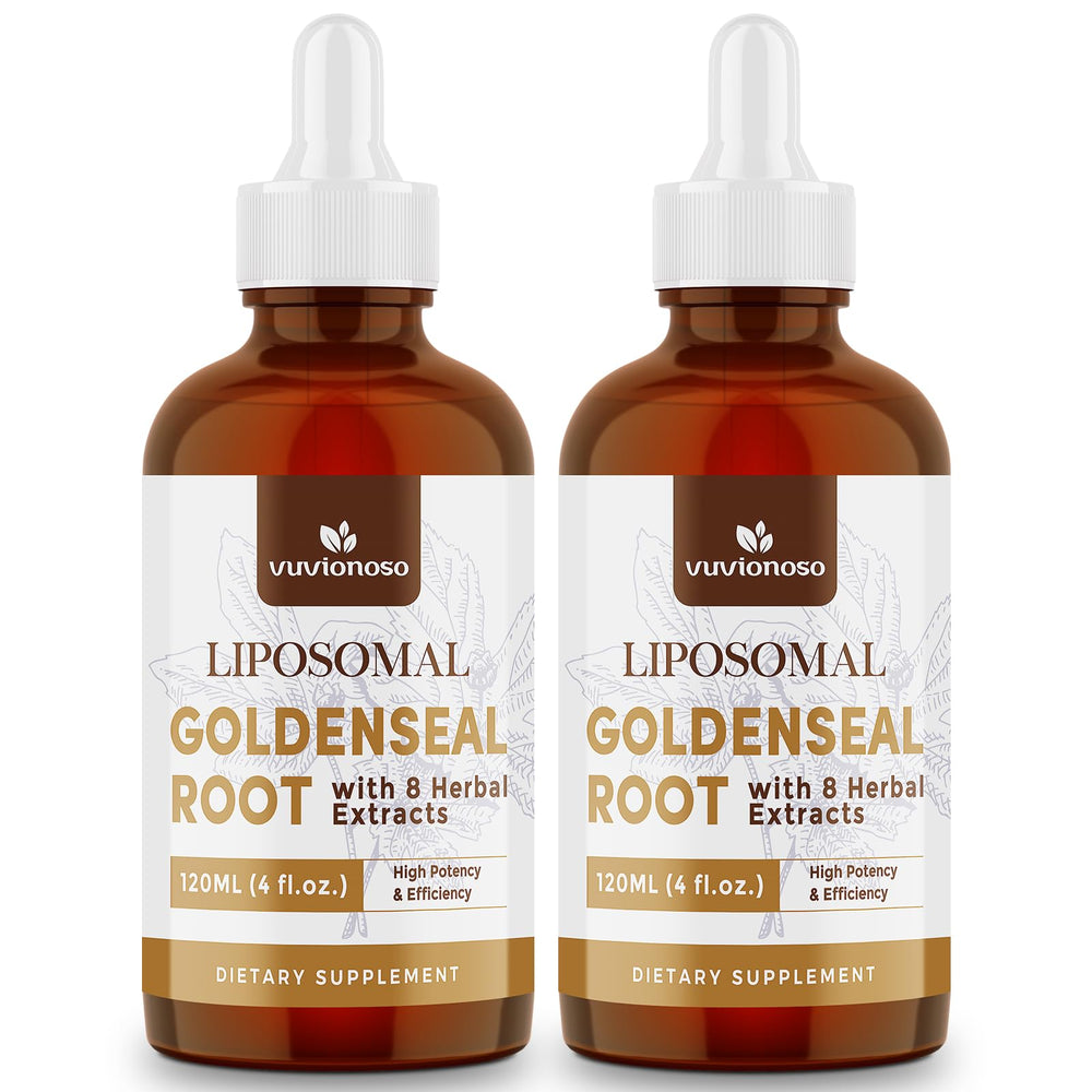 Vuvionoso Golden Seal tincture bottle for daily immune support.