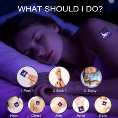 Vyaji sleep patch packaging highlights natural plant formula for adults.