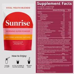 VYB probiotic adaptogen blend close-up highlighting gut support.
