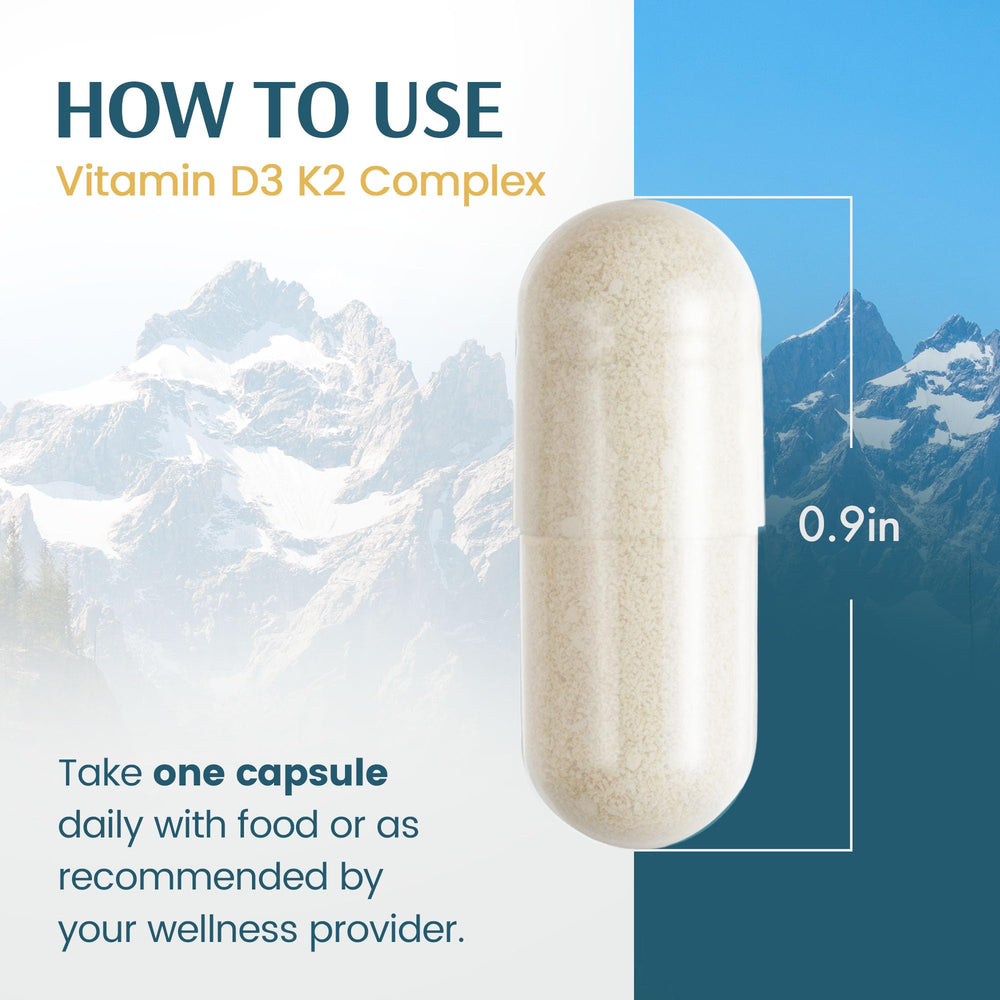 Vykee Nutrition D3 K2 Complex QR code on label for purity details.