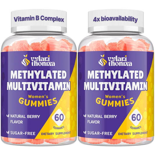Vylarithonixa 33-in-1 methylated multivitamin bottle showing comprehensive women's formula