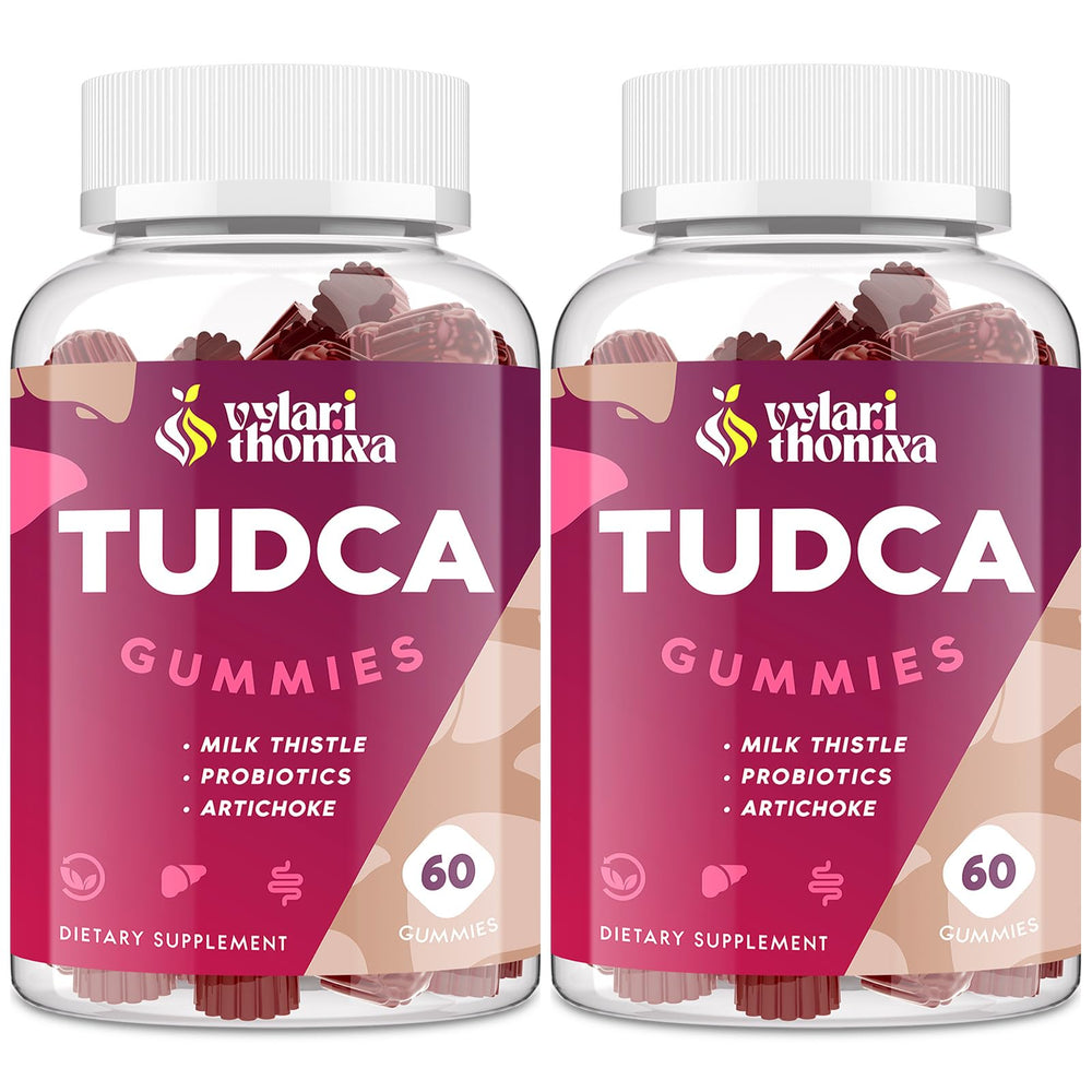 Vylarithonixa Tudca Gummies bottle highlights 2000mg per serving for targeted liver support.