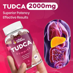 Vylarithonixa Tudca Gummies being poured shows convenient daily use.