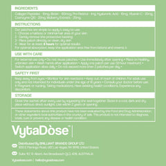 Vytadose Collagen Glow Patches promoting skin and hair vitality.