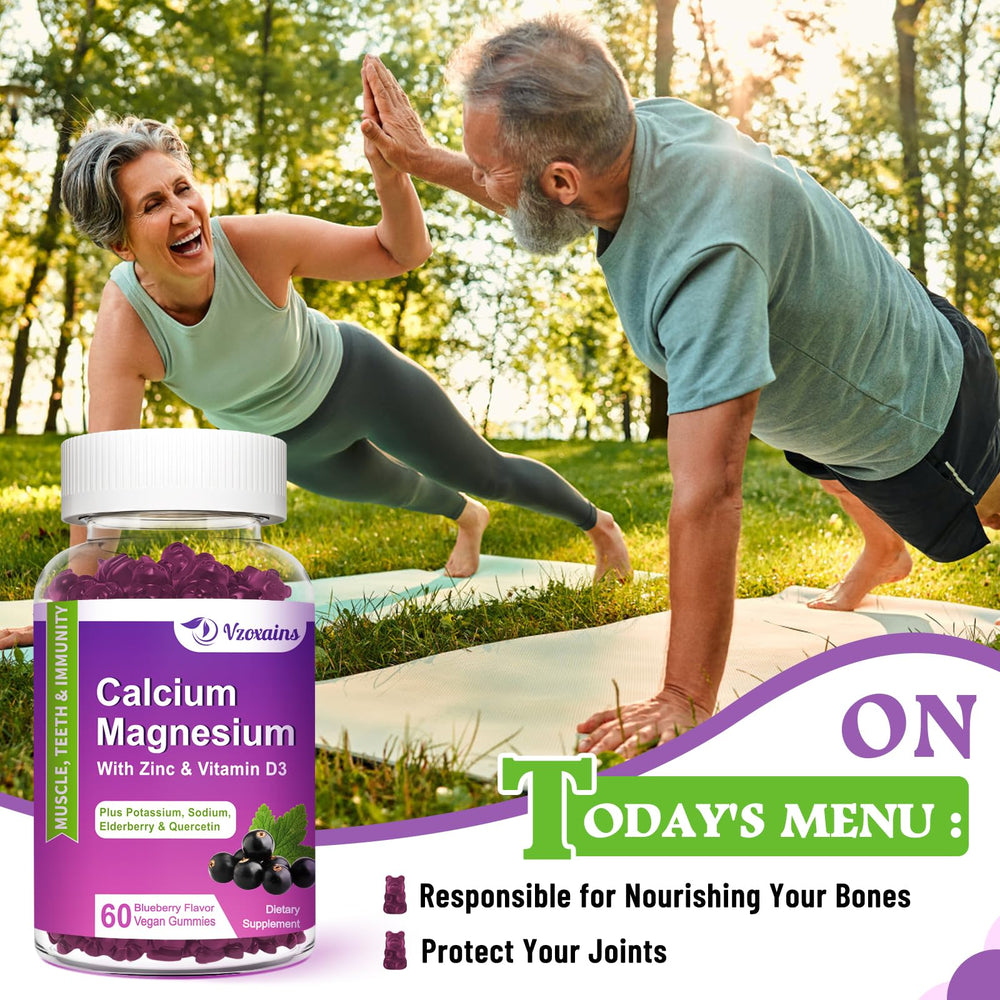 VZOXAINS Supplement pack front highlights blueberry flavor and easy chewable format
