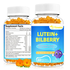 VZOXAINS eye health gummies bottle shown for convenient daily support.