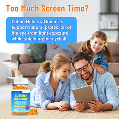 VZOXAINS kids taking gummies demonstrates family-friendly daily eye care.