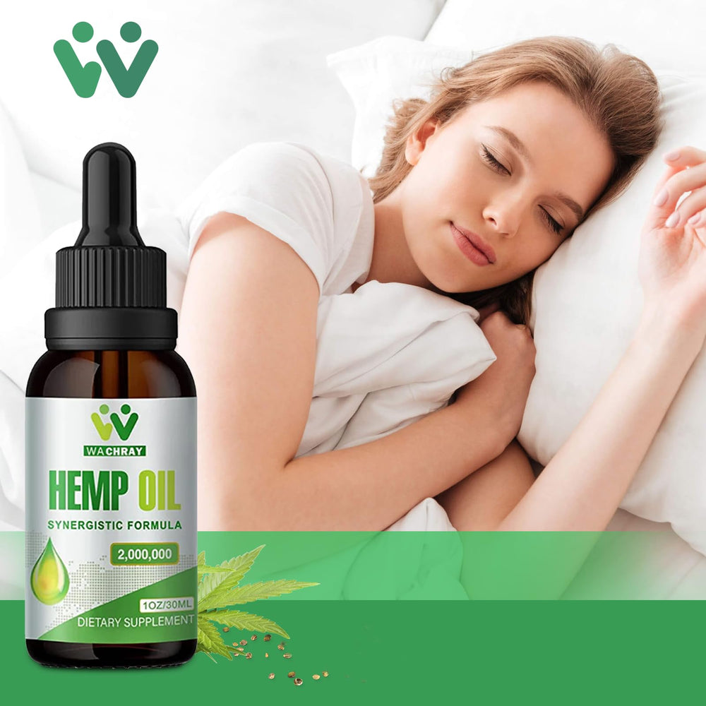 WACHRAY hemp oil dropper close-up, showcasing precise dosing.