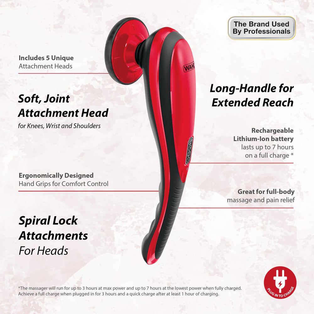 Wahl five massage heads attachments organized for versatile routines