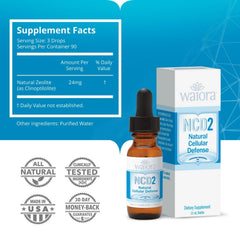 Waiora NCD2 drops pour shows easy daily dosing.