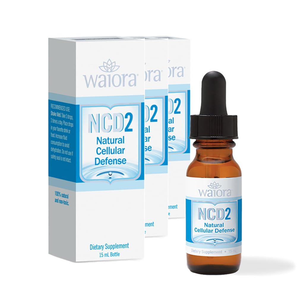 Waiora NCD2 bottle pouring minerals for daily wellness