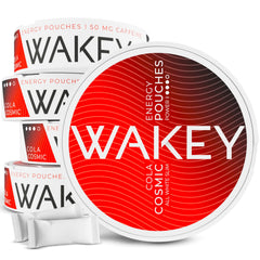 Wakey Cosmic Cola 50mg energy pouch for quick focus on the go