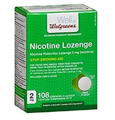 Walgreens nicotine lozenge 2 mg mint packaging for craving relief