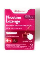 Walgreens nicotine lozenge 4mg cherry 72-count pack for steady satisfaction during quitting