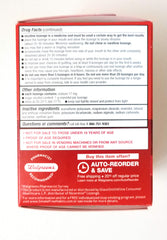 Walgreens nicotine lozenge cinnamon package back shows directions and ingredients.