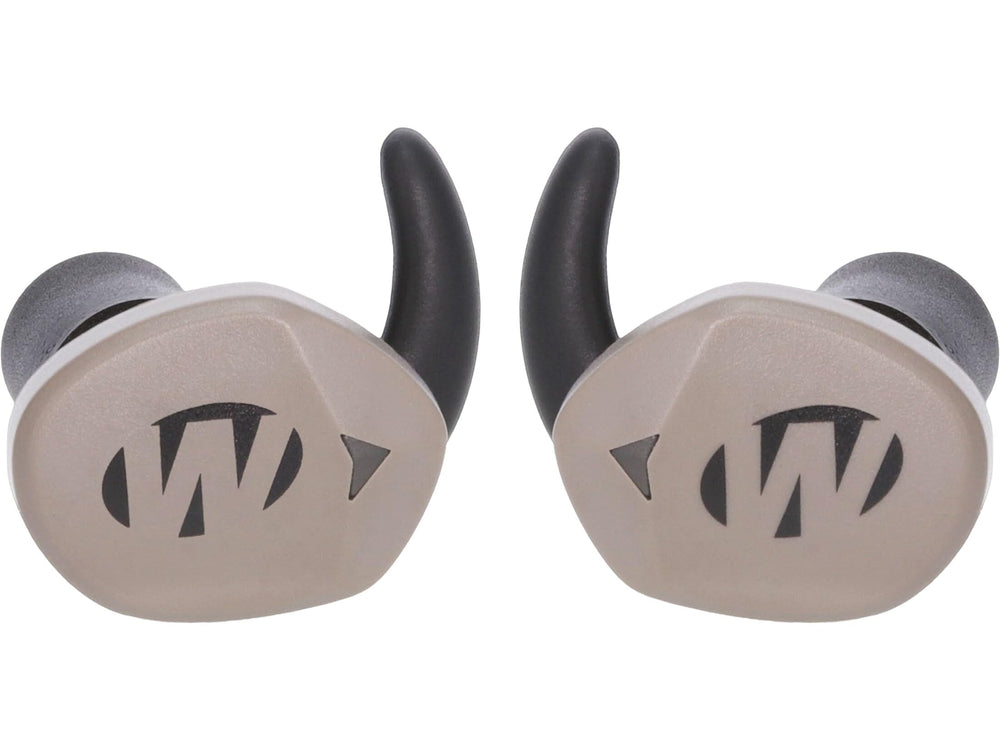 Walker's Silencer 2.0 earbuds in case for portable protection and charging