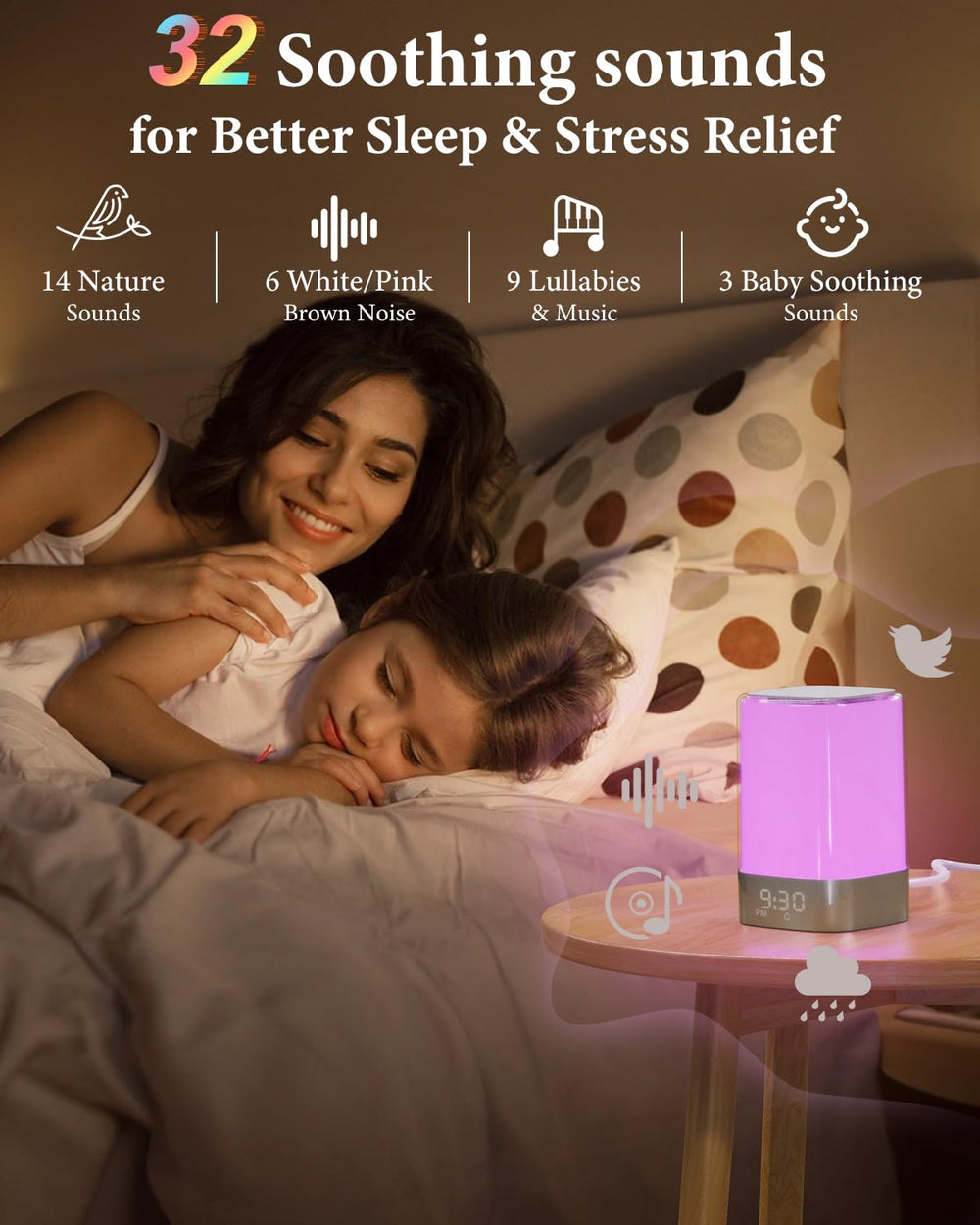 WamGra wake-up light and night light for gentle mornings