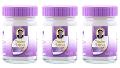 Wang Prom Herbal Balm jar close-up highlighting menthol and camphor for refreshing comfort.