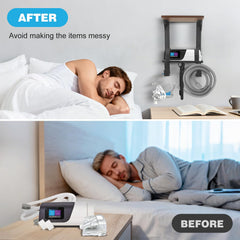 Wanyshapy top wooden shelf offers space for nasal pillows, filters, or wipes.