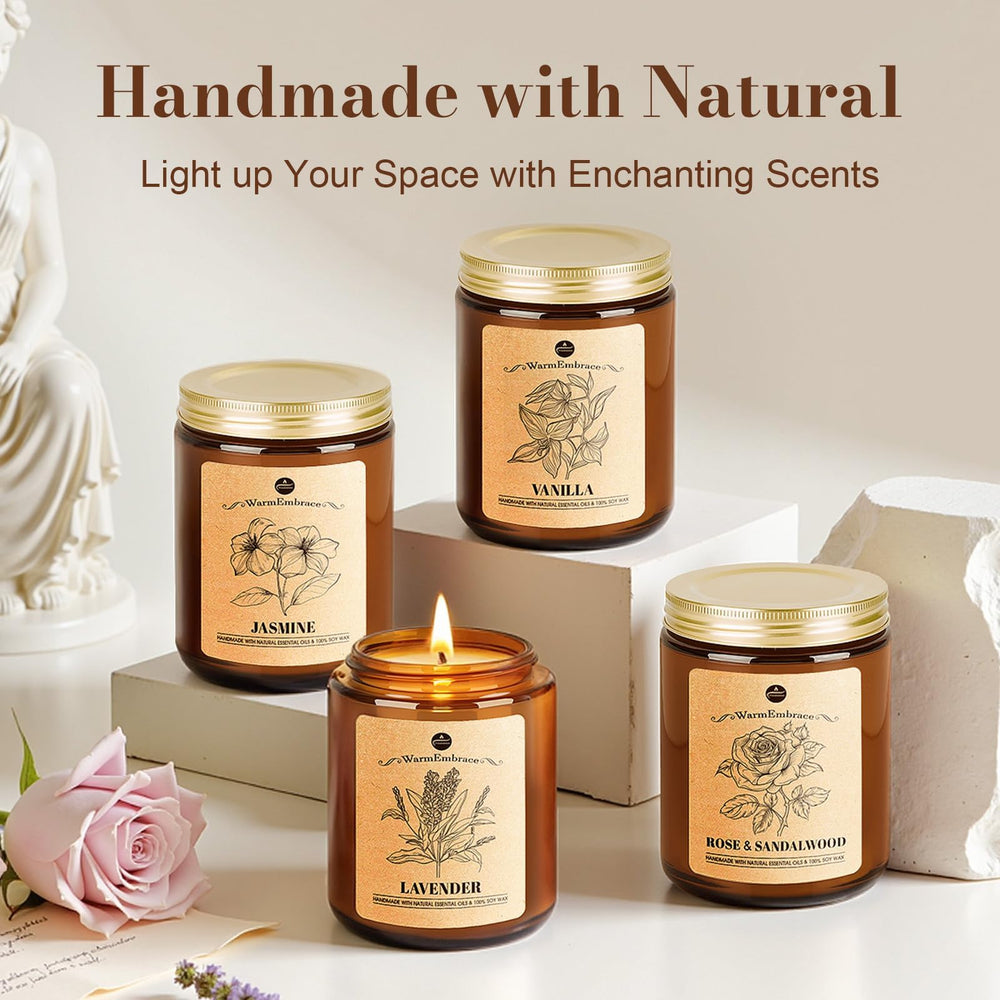 WarmEmbrace four fragrance gift set in kraft packaging for gifting