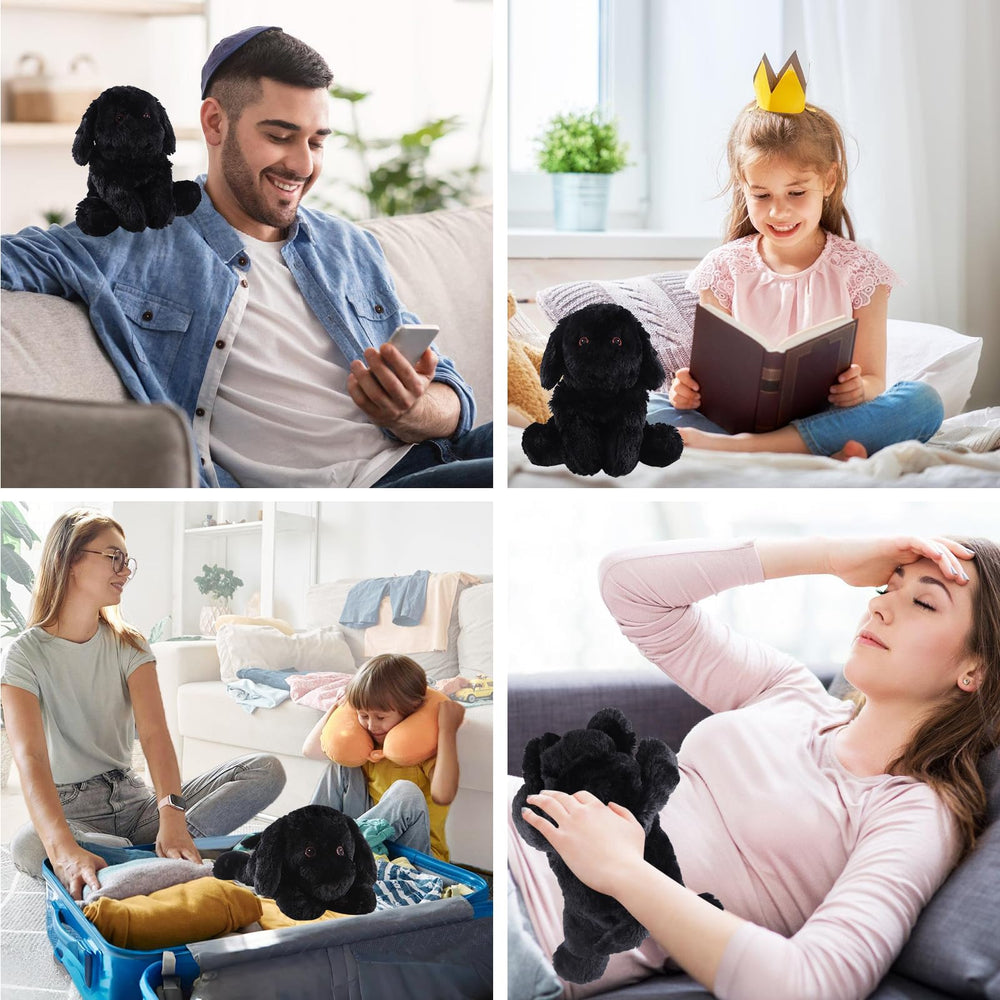 WarmPal Black Lab bedtime companion offers comforting presence.
