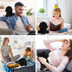 WarmPal Black Lab bedtime companion offers comforting presence.