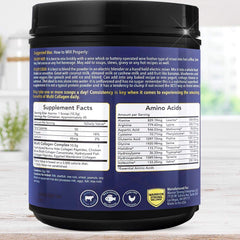 Warrior Strong Wellness bottle pour, adding collagen powder to a glass.