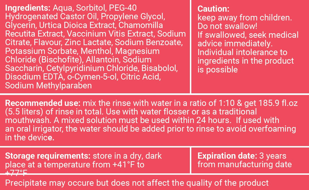 Water Dent Concentrated Rinse Apple Mint pour demonstrates easy dosage.