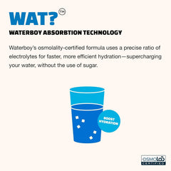 Waterboy gluten-free labeling signals quality and dietary confidence.