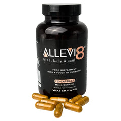 Watermans Allevi8 turmeric capsules with piperine for enhanced absorption and daily wellness