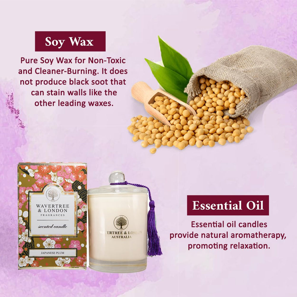Wavertree and London triple-fragrance candle with layered aroma for lasting fragrance.