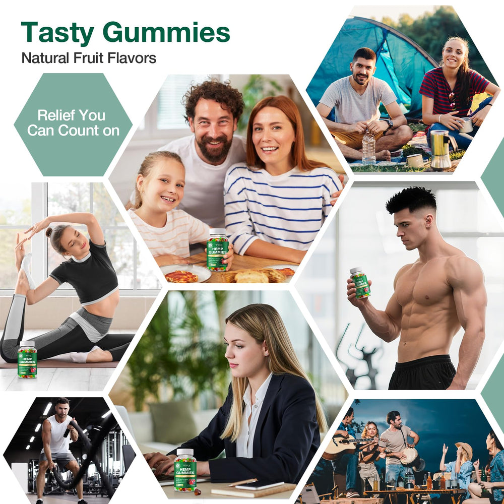 WBSQL hemp gummies serving spoon and jar, easy portion control for daily routine