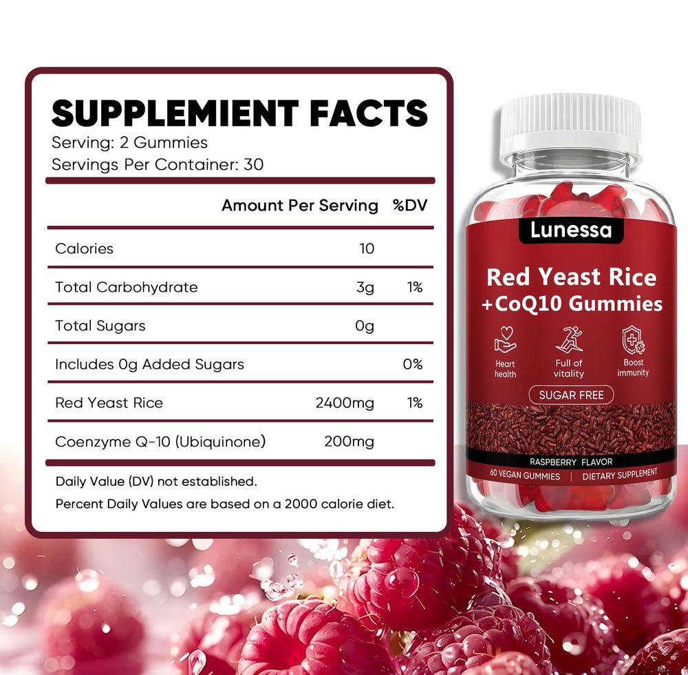 WDVNEX Lunessa raspberry gummies close-up for easy daily use