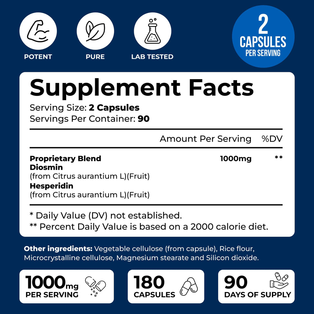 We Like Vitamins ingredients label displays high-quality bioflavonoids for cardiovascular wellness