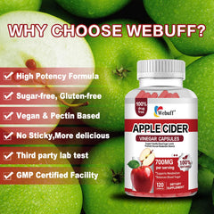 Webuff packaging shows vegan non-GMO gluten-free badges.